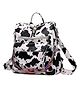 MOMISY Cow Design Waterproof Leather Backpack cum Handbag - White