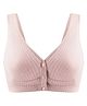 MOMISY Cotton Spandex Front Open Wireless Nursing Bra - Pink