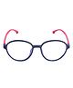 Spiky Silica Gel Oval Blue Block Frame - Black