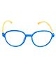 Spiky Silica Gel Oval Blue Block Frame - Blue