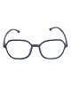 Spiky Silica Gel Oval Blue Block Frame - Black
