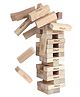 VWorld Woden Classic Traditional Toppling Tumbling Tower Game Brown - 48 Pieces
