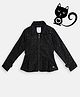 Elle Kids Full Sleeves Floral Design Jacket - Black