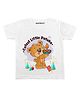 KNITROOT Half Sleeves Cute Little Patakha Printed Diwali Tee - White