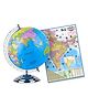 Fiddlerz Globe Educational Metal Base Globe With Political Map - Multicolour