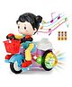 Fiddlerz Musical & Dancing Stunt Bicycle Doll with Bump n Go Action & 4D Lights - Multicolour