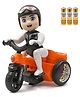 Fiddlerz Bump & Go 360 Degree Rotating Spot Stunt Tricycle Dancing Motorcycle Toy with Flashing Light & Sound Musical Bicycle Toy - Multicolour (Color May Vary)