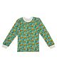 D'chica Full Sleeves Tiger Print Thermal Tee - Green
