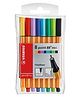 STABILO Point 88 Mini Wallet of Assorted Colours Pack of 8 - Multicolour