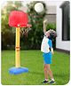 Babyhug Basketball Play Set with Adjustable Stand -Red & Yellow | Adjustable Height  | Practice Shooting Skills Indoors/Outdoors | Builds Coordination, Confindance & Team Engagement | BIS Certified