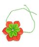Mi Dulce An'ya Flower Rakhi - Green and Red
