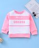 Vitamins Full Sleeves Sweatshirt Text Print - Pink