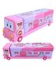 Toyshine School Bus Metal Pencil Box with Sharpener - Pink