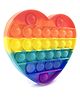 Toyshine Heart Shape Pop Bubble Stress Relieving Silicone Pop It Fidget Toy - Multicolour