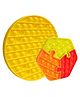Toyshine Round and Octagon Shape Stress Relieving Silicone Pop It Fidget Toys Pack Of 2 - Multicolor