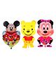 Toycry Party Balloons Cartoon Design Multicolor - Pack Of 3