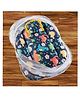 Mittenbooty Mosquito Net Bedding with Pillow in Velvet Dinosaur Print - Blue