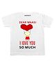 KNITROOT Short Sleeves I Love You Tee - White