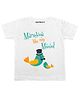 KNITROOT Half Sleeves Like My Mamu Print Tee - White