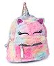 Fiddlerz Unicorn Theme Plush Bagpack - Height 8.2 Inches (Colour May Vary)