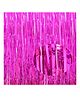 Crackles Metallic Fringe Curtains Pink Pack of 2 - Height 182 cm