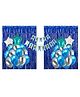 Crackles Happy Birthday Decoration Kit Blue Silver - Pack Of 17