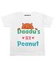 KNITROOT Half Sleeves Daddu's Lil Peanut Printed Tee - White