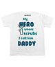 KNITROOT Scrub Daddy Print Half Sleeves Tee - White