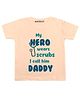 KNITROOT Scrub Daddy Print Half Sleeves Tee - Peach