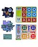 Enjunior Box Dino and Tic Tac Toe Puzzle Fun Games Multicolour - 35 Pieces 