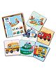 Mini Leaves 24 Pieces Wooden Set of 6 Transport Jigsaw Puzzle for 2+ Kids