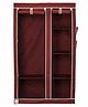 Fabura Double Door Collapsible Wardrobe With Hanging Compartment - Maroon