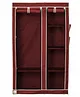 Fabura Double Door Collapsible Wardrobe With Hanging Compartment - Maroon