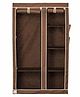 Fabura Double Door Collapsible Wardrobe With Hanging Compartment - Brown