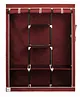 Fabura Triple Door Collapsible Wardrobe With 2 Hanging Compartment - Maroon
