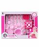 Comdaq Kitchen Polka Set With Stove Pink - 12 Pieces