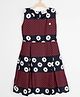 Peppermint Sleeveless Floral Print Dress - Navy Blue