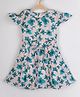 Peppermint Short Sleeves Floral Print Dress - Peach