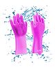iLife Silicone Scrub Gloves - Pink