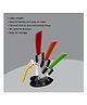 iLife Ceramic Kitchen Knife Set with Fruit Peeler & Acrylic Stand Pack of 5 - Multicolor