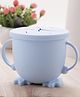 Twin Handle Feeding Bowl with Lid - Blue