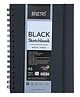 Brustro Sketchbook Wiro Bound A5 200 GSM Black - 80 Pages