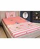 THE LITTLE BOO Police Print Single Bedsheet With Pillow Cover - Pink
