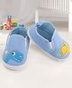 Baby Moo Dinosaur Slip-On Booties - Blue