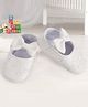 Baby Moo Hearts With Bow Booties - White