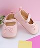 Baby Moo Bow Booties - Pink