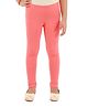 Kids Cave Solid Full Length Leggings - Peach