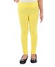 Kids Cave Solid Full Length Leggings - Yellow