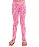 Kids Cave Full Length Floral Print Leggings - Light Pink