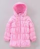 Play by Little Kangaroos Full Sleeves Hooded Padded Jacket - Pink